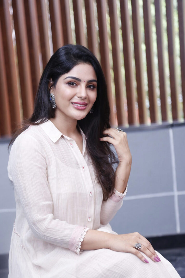 Samyuktha Menon Stills At Bimbisara Movie Interview