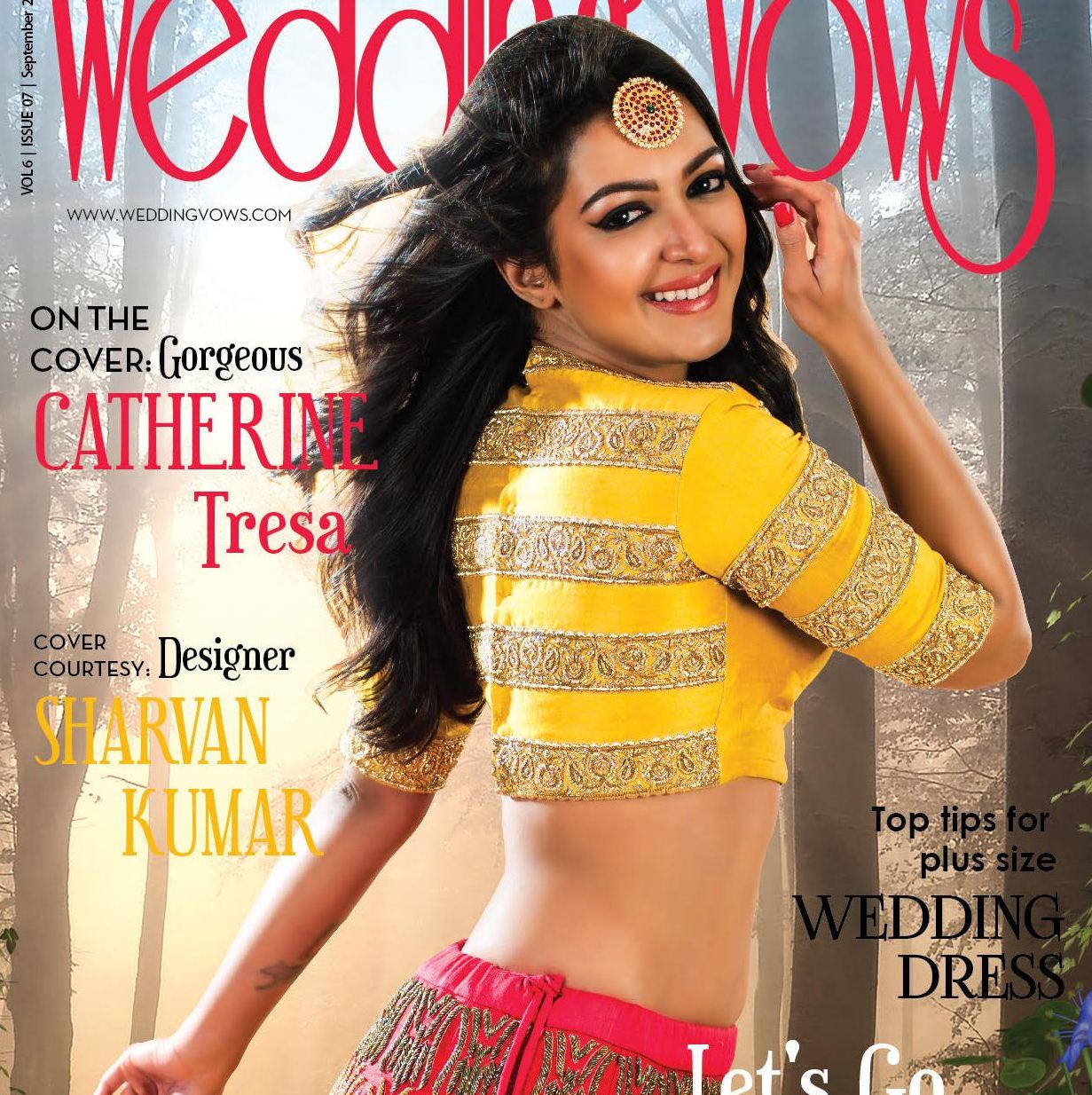 Catherine Tresa Stills in Wedding Vows Magazine