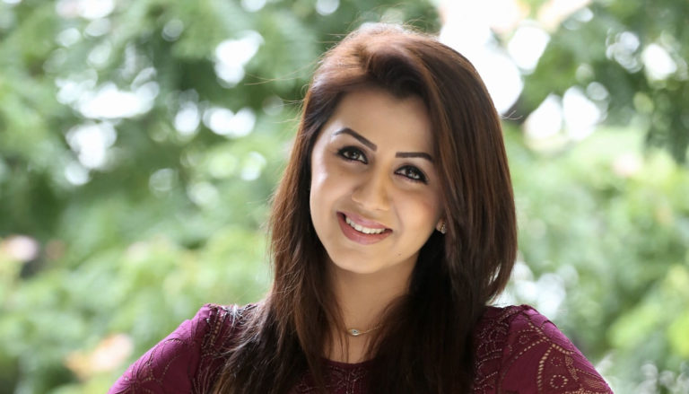 Nikki Galrani photos at Marakathamani movie interiew