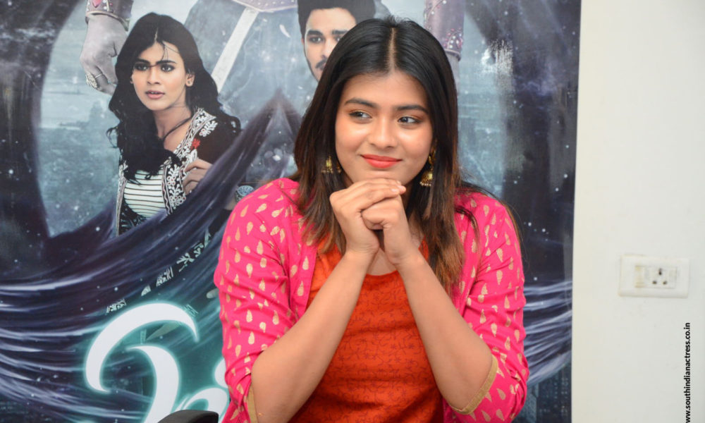 Hebah Patel stills at Angel movie Interview