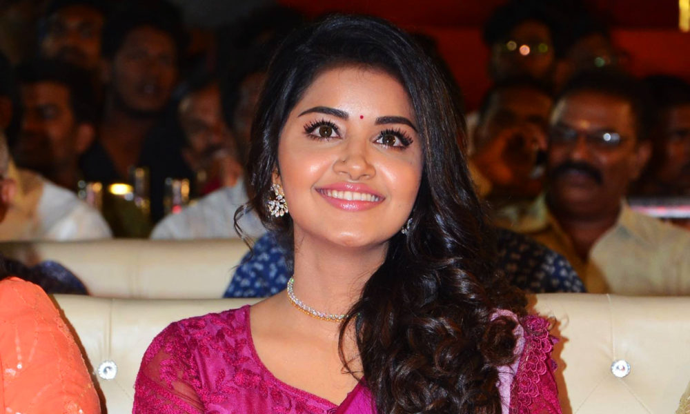 Anupama Parameswaran at Krishnarjuna Yuddham Pre Release Function