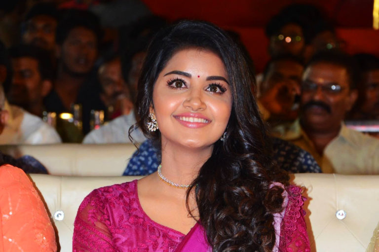 Anupama Parameswaran at Krishnarjuna Yuddham Pre Release Function