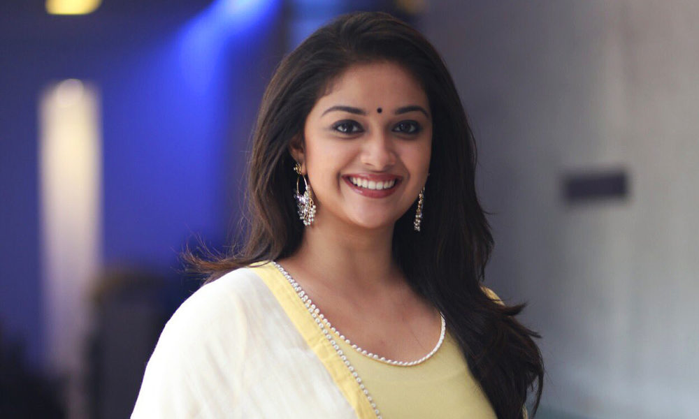 Keerthy Suresh stills at Nadigaiyar Thilagam press meet