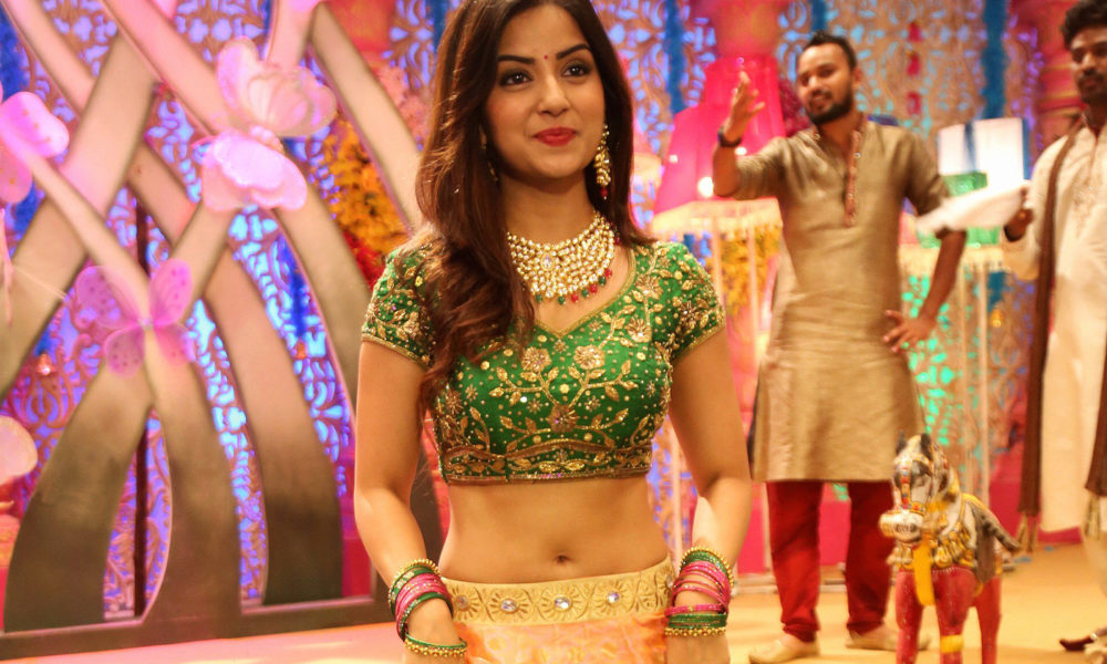 Kashmira Pardeshi stills at Nartanasala Song Location