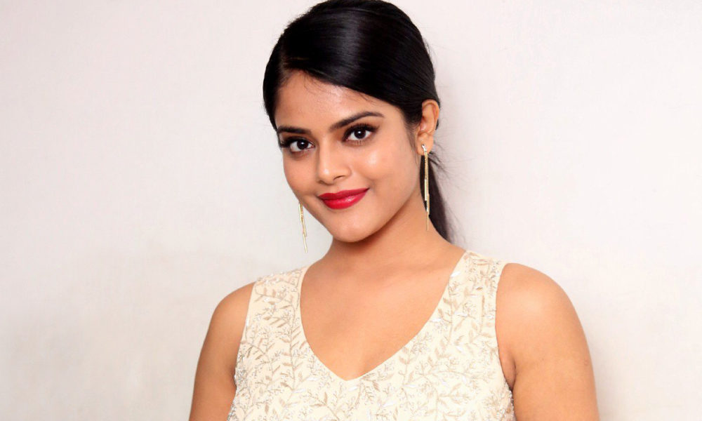 Riddhi Kumar stills at Lover Movie Trailer Launch