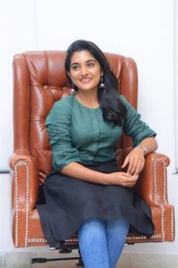 Brochevarevarura Movie Actress Nivetha Thomas Interview Pics