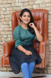 Actress Nivetha Thomas Pics @ Brochevarevarura Movie Interview