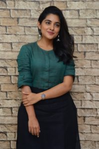 Actress Nivetha Thomas Pics @ Brochevarevarura Movie Interview