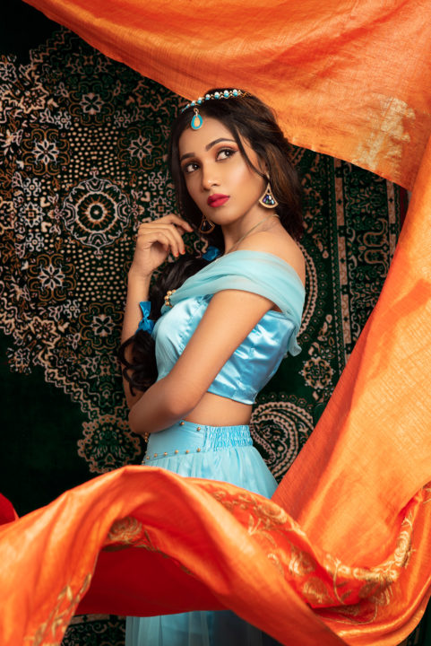 Asiya Firdose in Princess Jasmine inspired costume