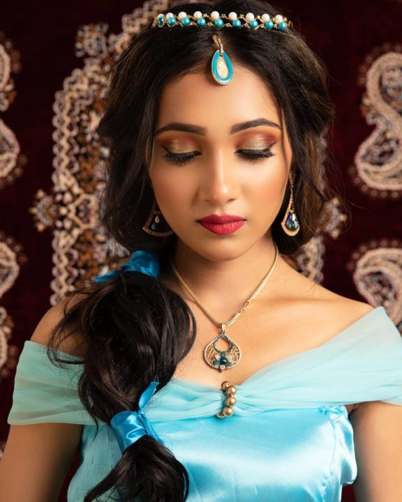 Asiya Firdose in Princess Jasmine inspired costume