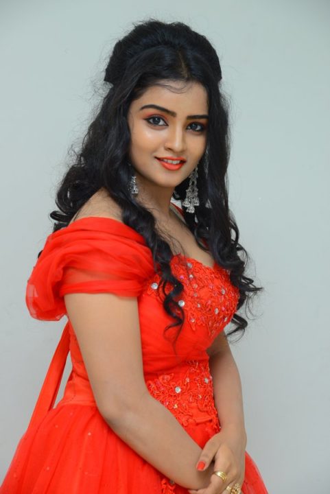 Karronya Katrynn in red gown photos