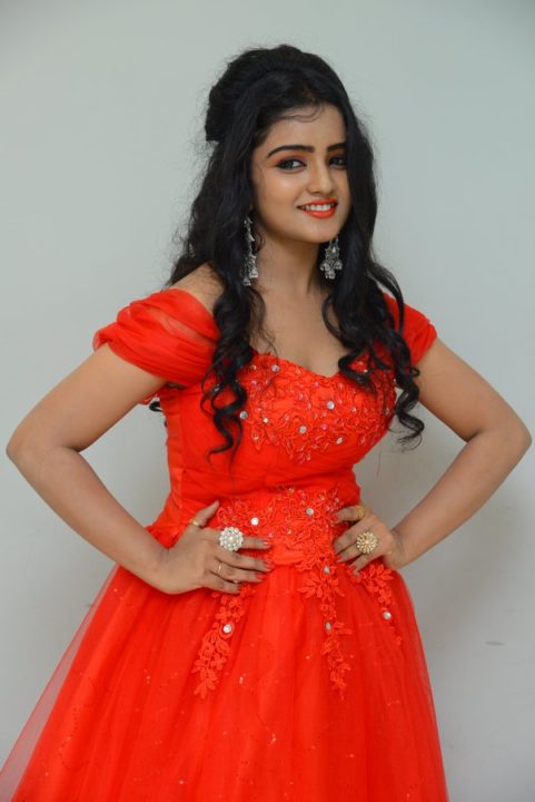 Karronya Katrynn in red gown photos