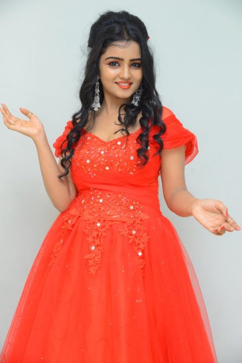 Karronya Katrynn in red gown photos