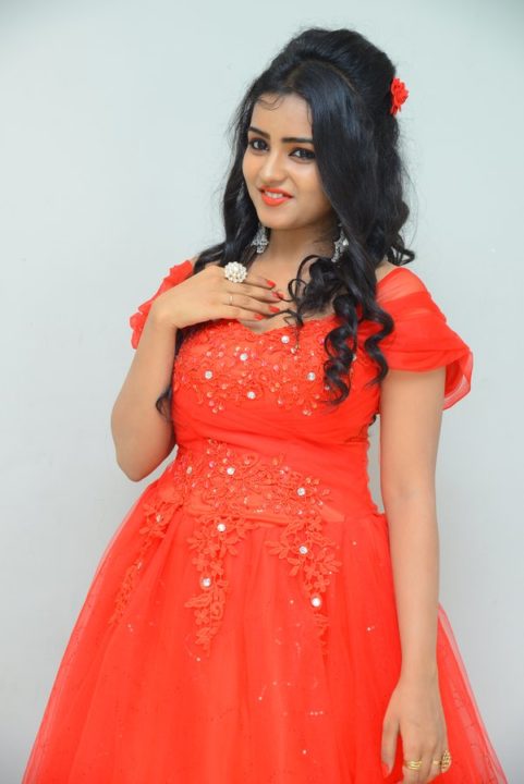 Karronya Katrynn in red gown photos