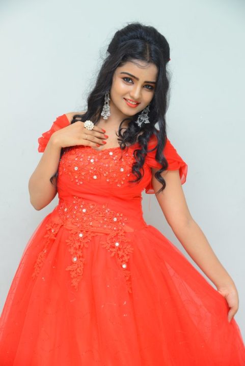 Karronya Katrynn in red gown photos