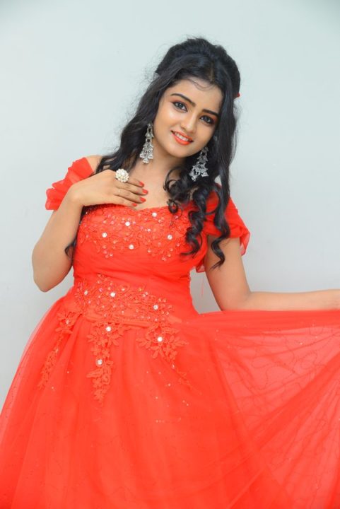 Karronya Katrynn in red gown photos