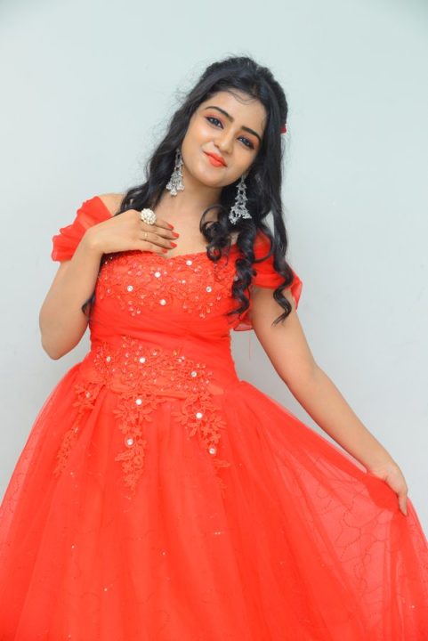 Karronya Katrynn in red gown photos