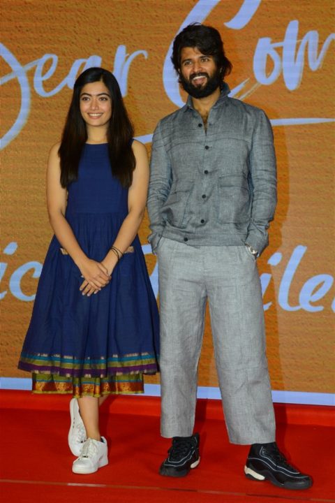 Rashmika Mandanna, Vijay Deverakonda @ Dear Comrade Movie Trailer Launch Photos