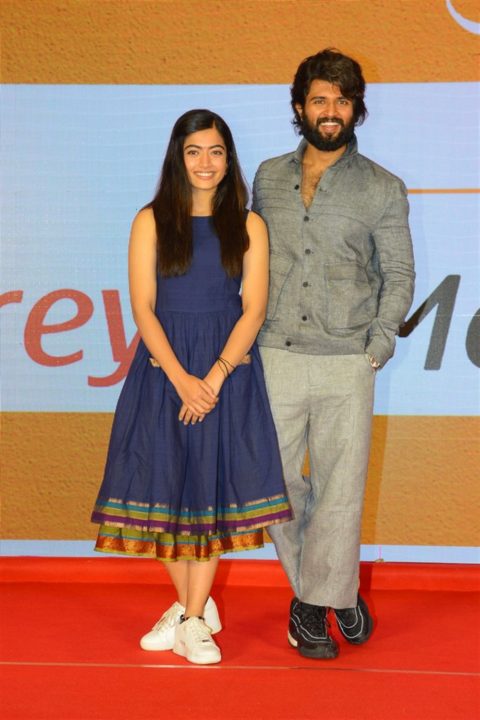 Rashmika Mandanna, Vijay Deverakonda @ Dear Comrade Movie Trailer Launch Photos