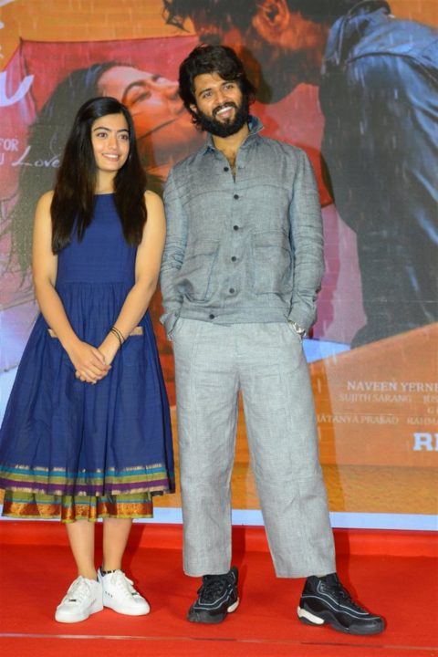 Rashmika Mandanna, Vijay Deverakonda @ Dear Comrade Movie Trailer Launch Photos