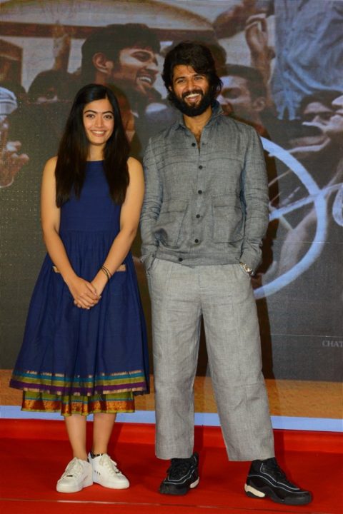 Rashmika Mandanna, Vijay Deverakonda @ Dear Comrade Movie Trailer Launch Photos