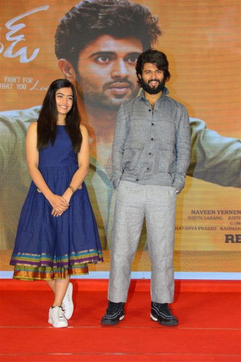 Rashmika Mandanna, Vijay Deverakonda @ Dear Comrade Movie Trailer Launch Photos