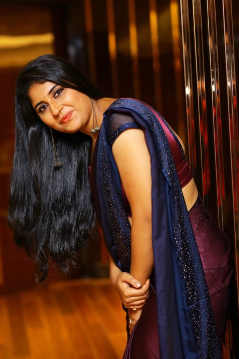 Actress Sonia Chowdary in Saree Photoshoot Pics