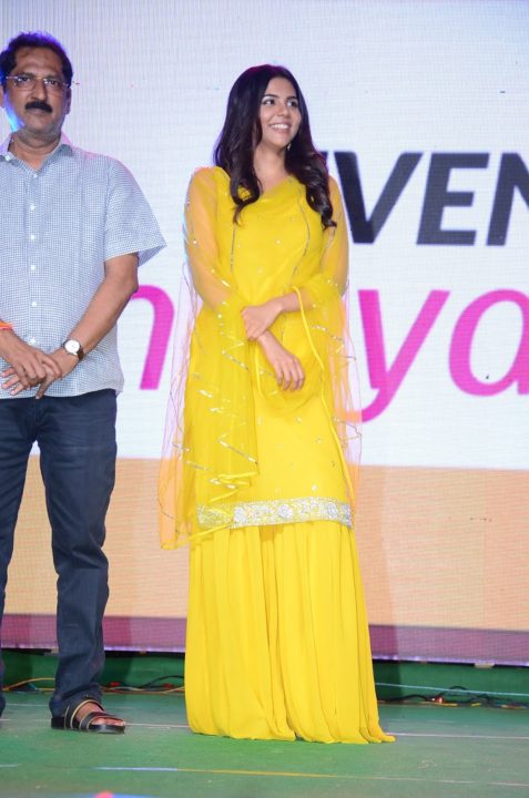 Kalyani Priyadarshan at Ranarangam trailer launch