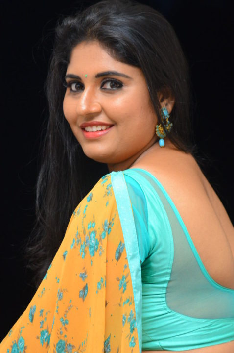 Sonia Chowdary in saree photos