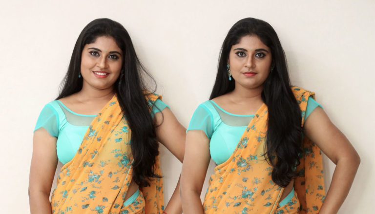 Sonia Chowdary in saree photos at Undiporade Trailer Launch