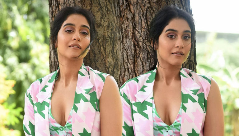 Regina Cassandra deep cleavage stills at Evaru Press Meet
