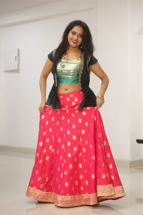Telugu Actress Sravani Kondapalli Photos @ Kobbari Matta Movie Pre-Release