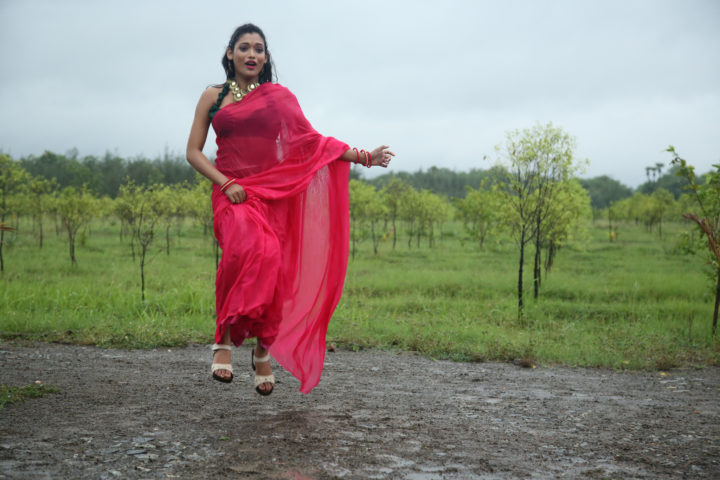 Rekha Boj hot navel saree stills from Daamini Villa movie