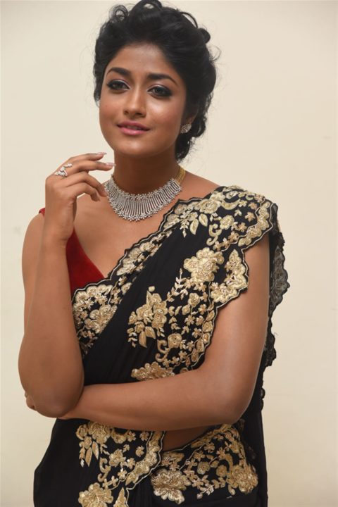 Dimple Hayati saree photos at Valmiki Pre Release