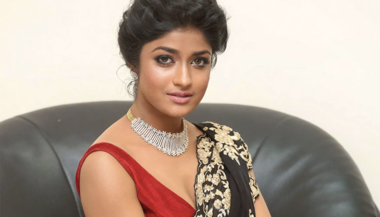 Dimple Hayati saree photos at Valmiki Pre Release