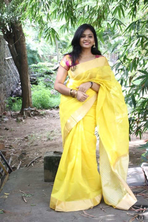 Meghna saree photos at Veerapuram 220 Movie Audio Launch