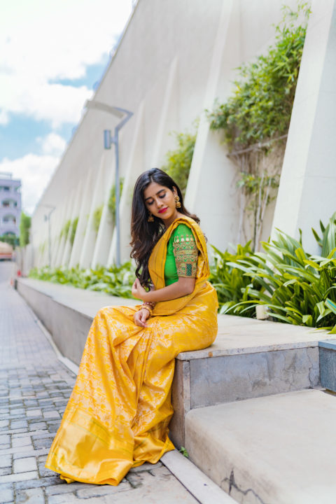 Nabha Natesh Saree stills by Daniel Chinta