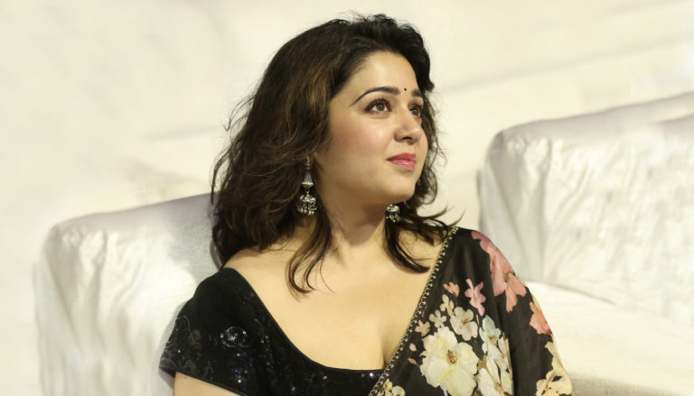 Charmi Kaur at Meeku Maathrame Cheptha Pre-Release Event