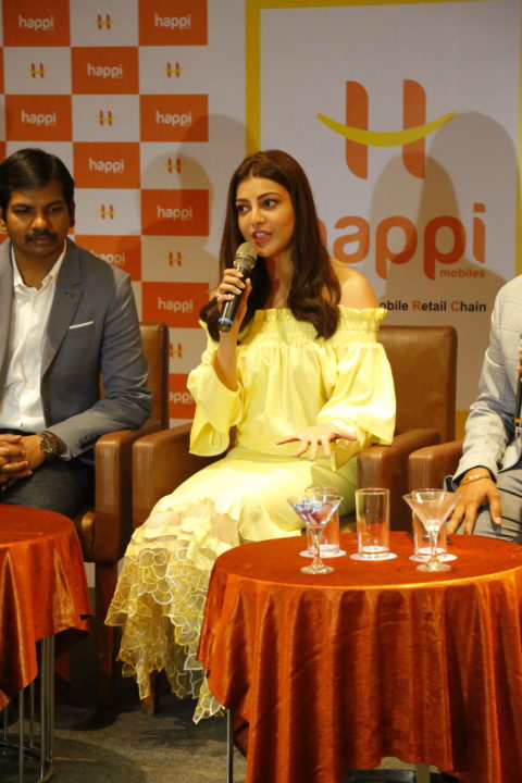 Kajal Aggarwal launches Happi Mobiles at Vizag