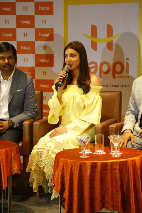 Kajal Aggarwal launches Happi Mobiles at Vizag