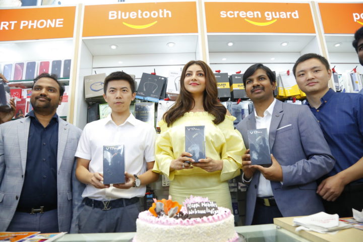 Kajal Aggarwal launches Happi Mobiles at Vizag