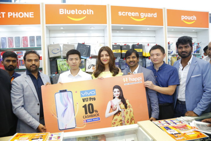 Kajal Aggarwal launches Happi Mobiles at Vizag