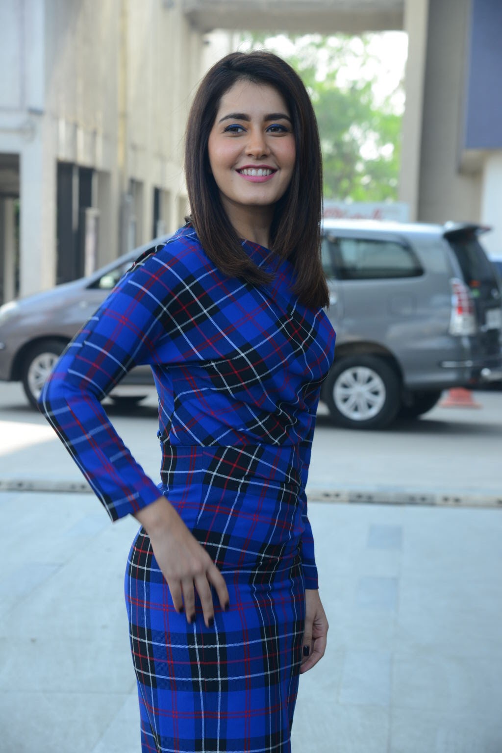 Raashi Khanna stills at Venky Mama Press Meet