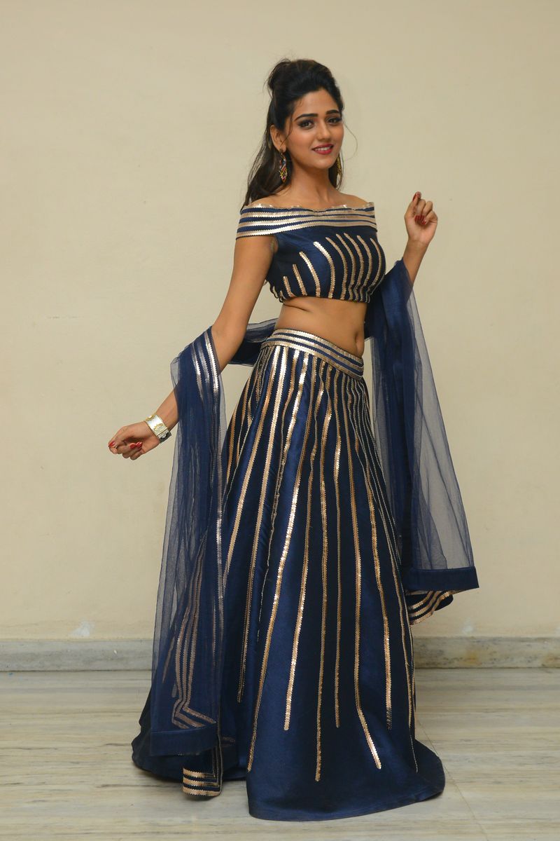 Shalu Chourasiya navel photos at Bhagya Nagara Veedhullo Gammathu Pre-Release