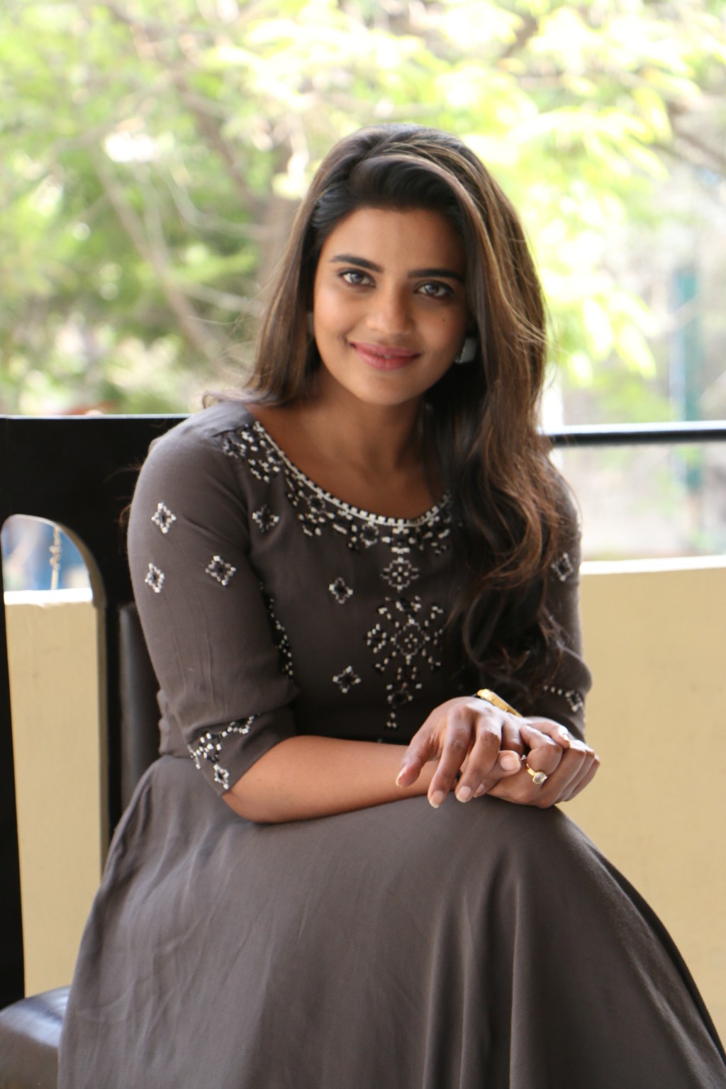 Aishwarya Rajesh stills at Vaanam Kottattum movie interview