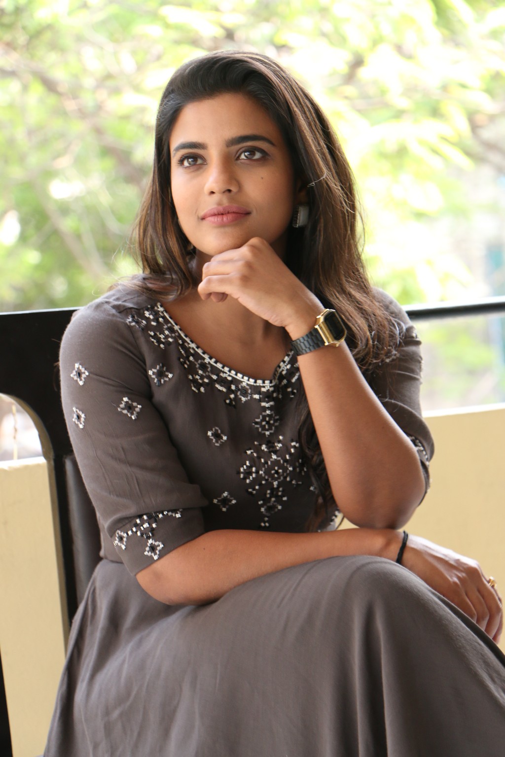 Aishwarya Rajesh stills at Vaanam Kottattum movie interview