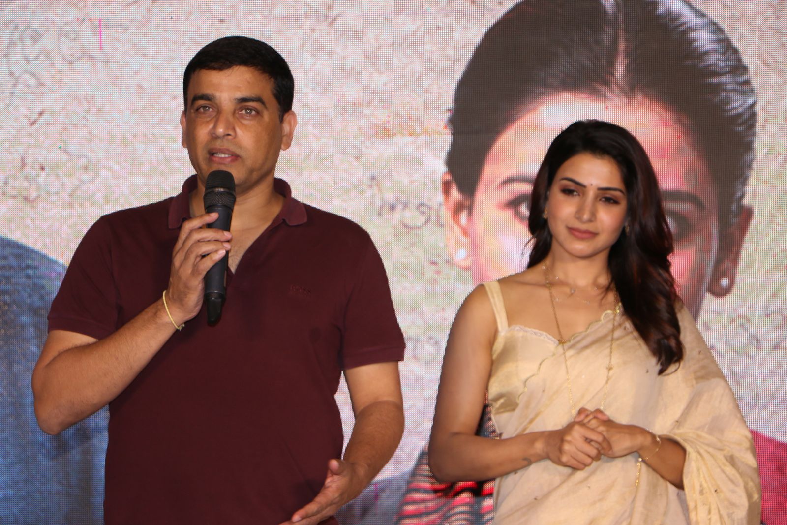 Samantha Akkineni saree stills at Jaanu movie trailer launch