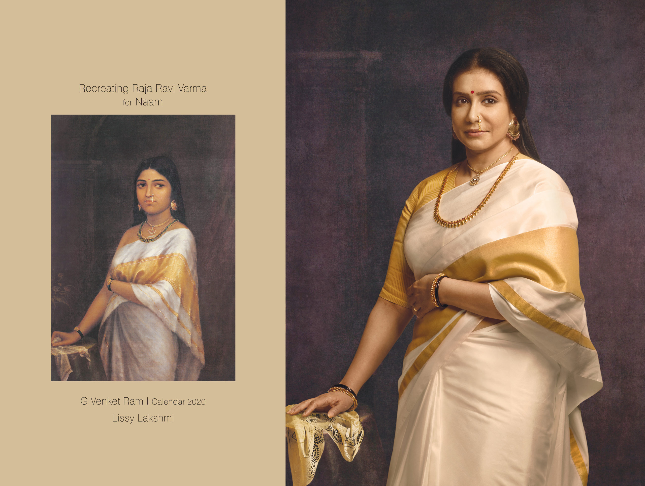 Lissy Priyadarshan portrait Raja Ravi Varma's painting