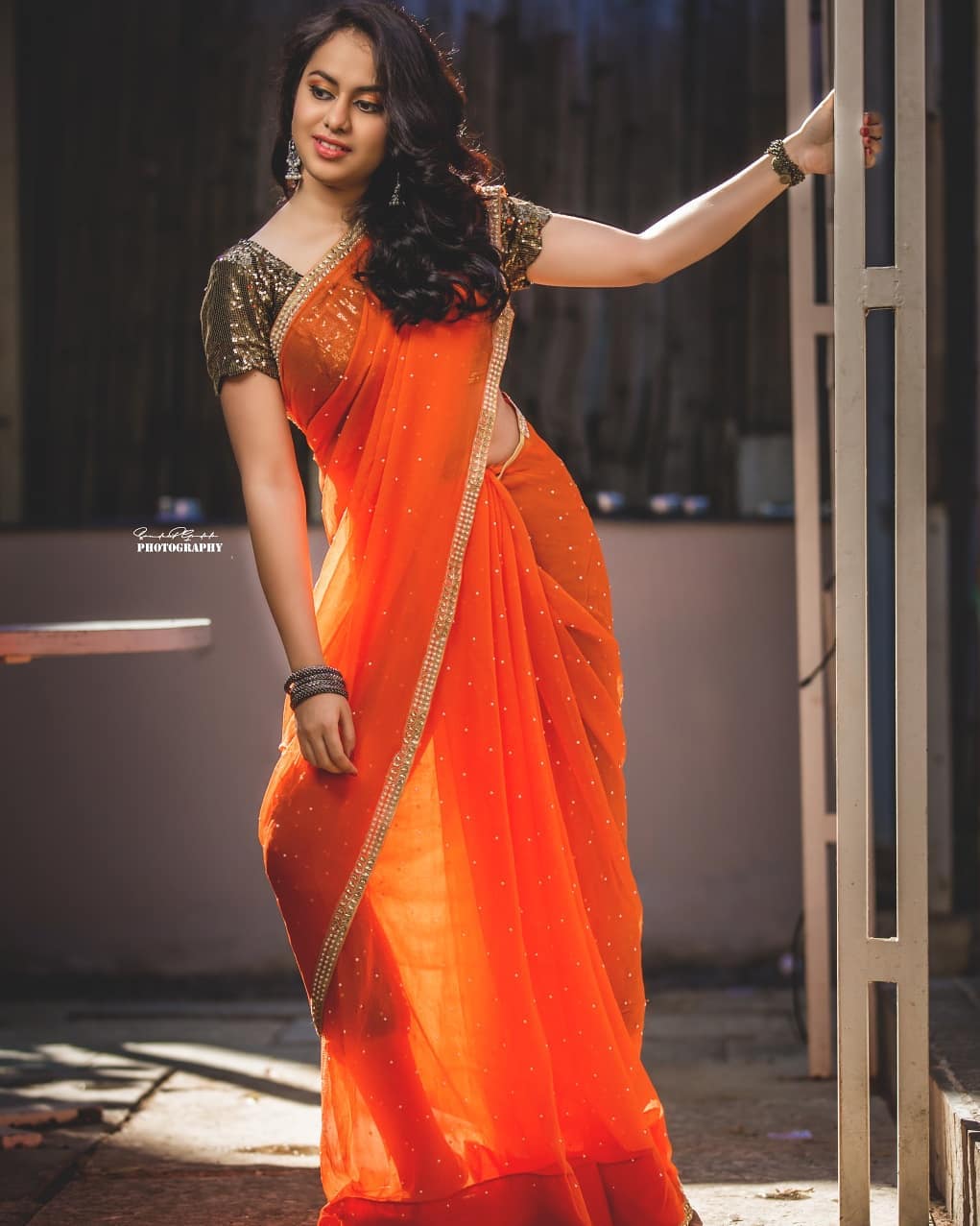 Pallavi Dora saree stills by Sandeep Gudala