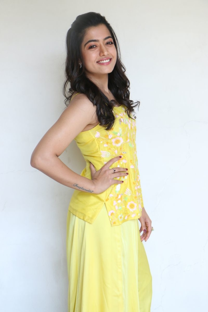 Rashmika Mandanna stills at Bheeshma movie interview